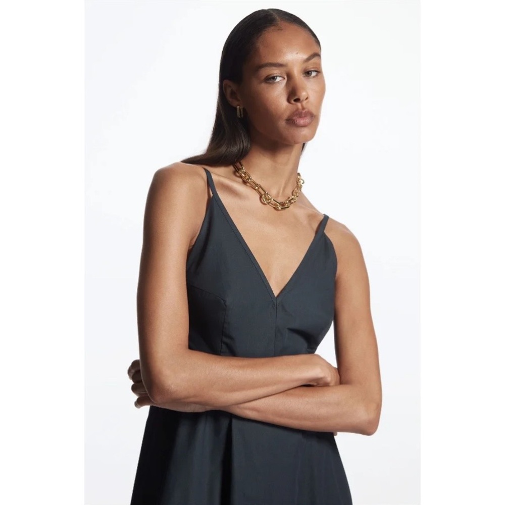 COS Poplin A-Line Midi Slip Dress - Picture 6 of 16